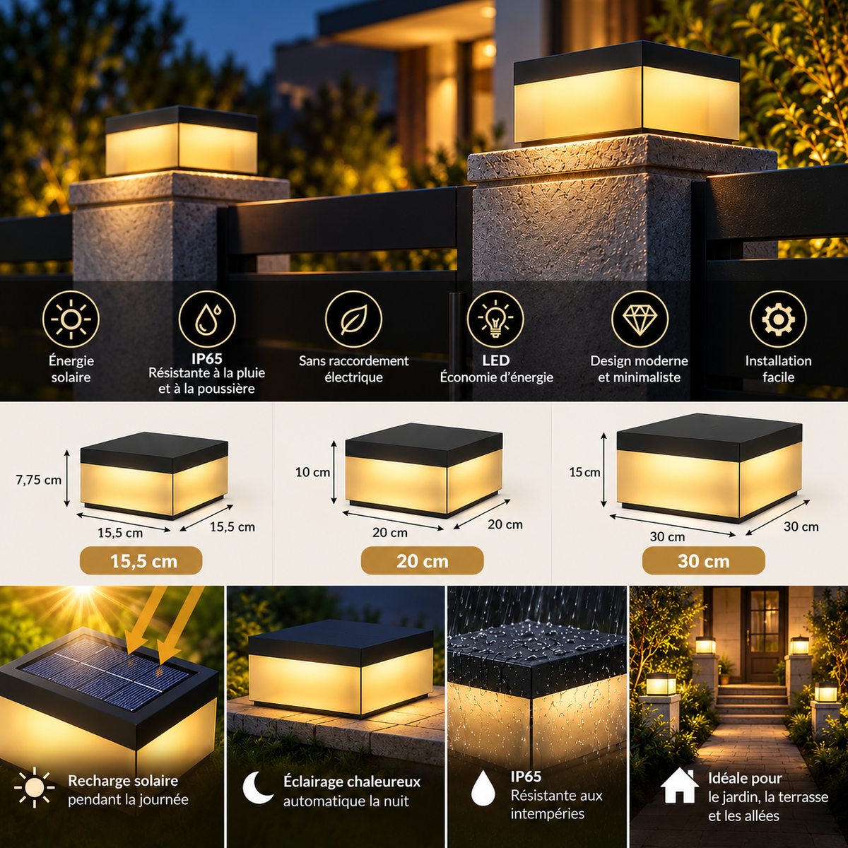 Lampe de jardin LED NÉRIA