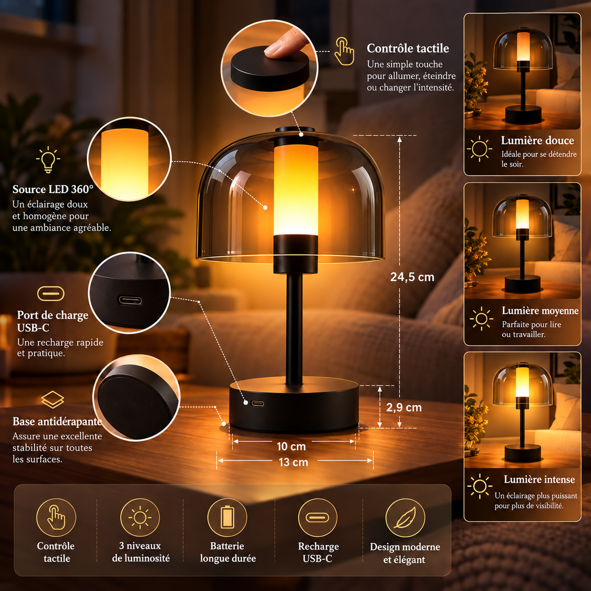 Lampe de table AMÉLIA
