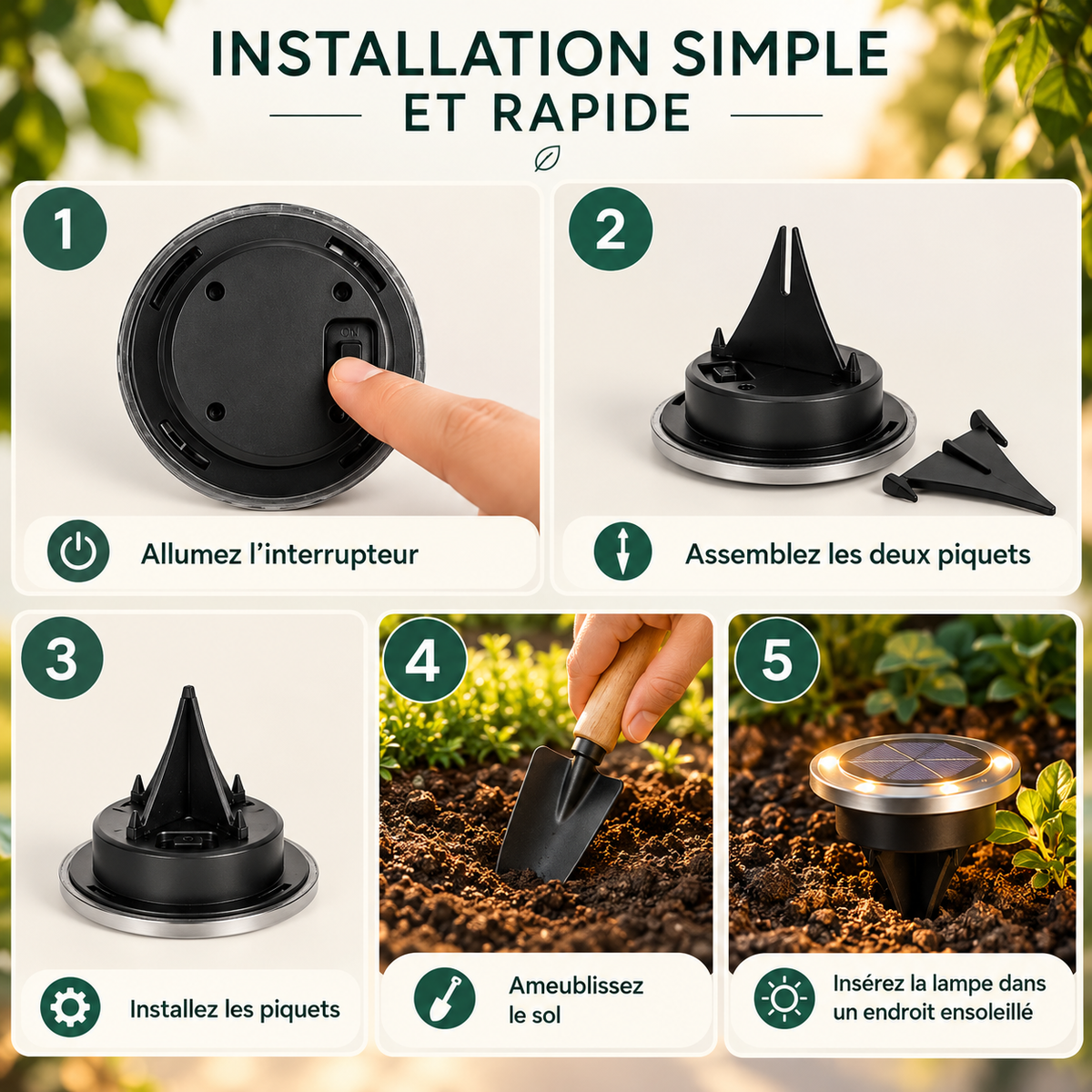 Mini spot solaire LED SOLIS