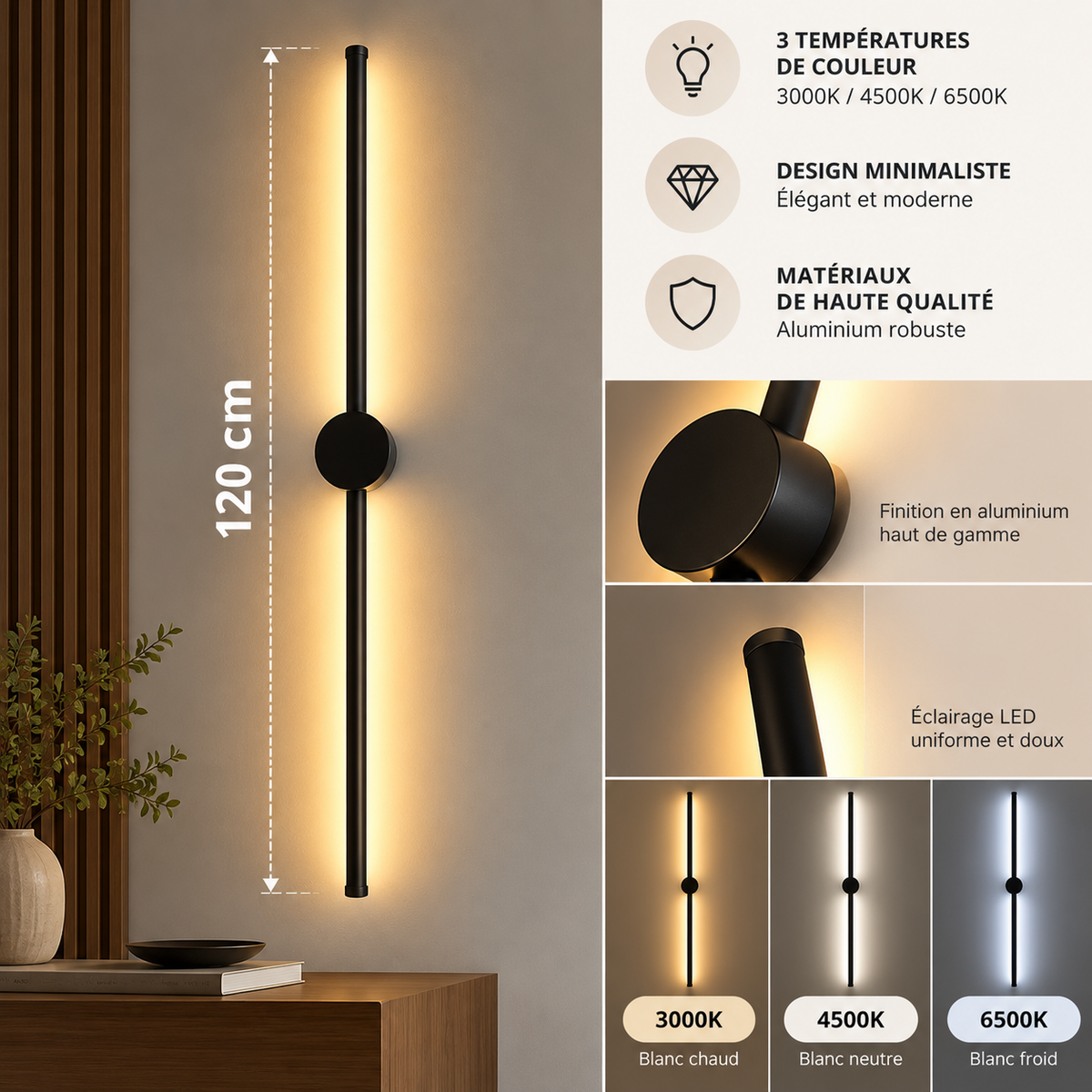 Applique murale LED LINAÉ