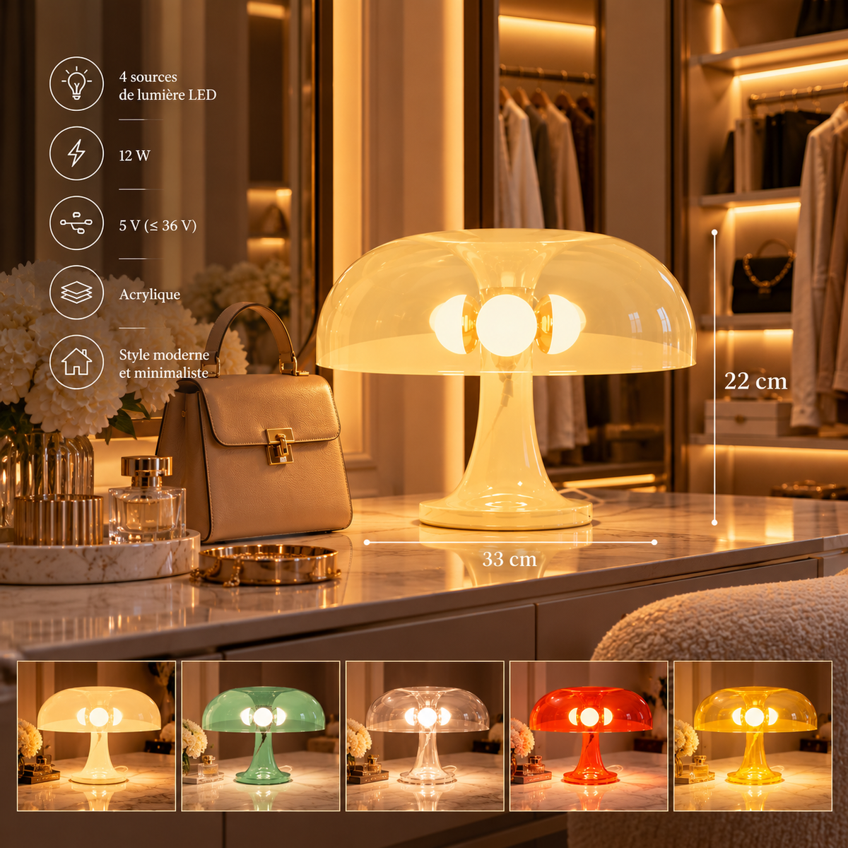 Lampe Champignon AURA